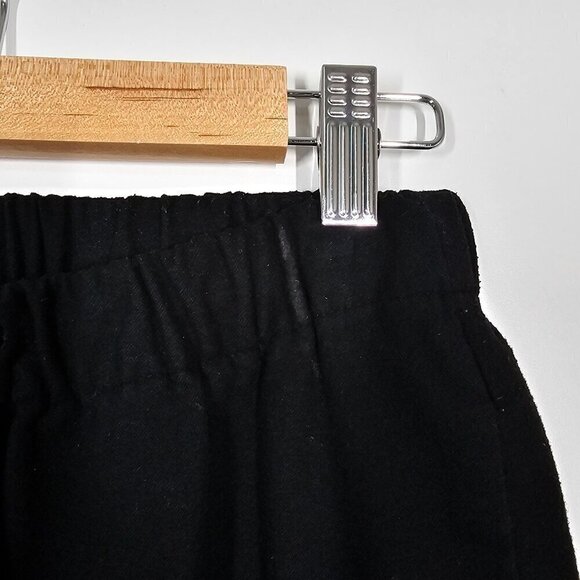 The Group Babaton Drawstring Elastic Waist Flannel Pants Straight Leg Black XXS - Picture 5 of 12